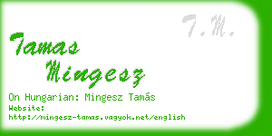 tamas mingesz business card