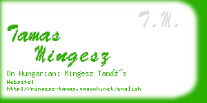 tamas mingesz business card